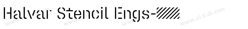 Halvar Stencil Engs字体转换
